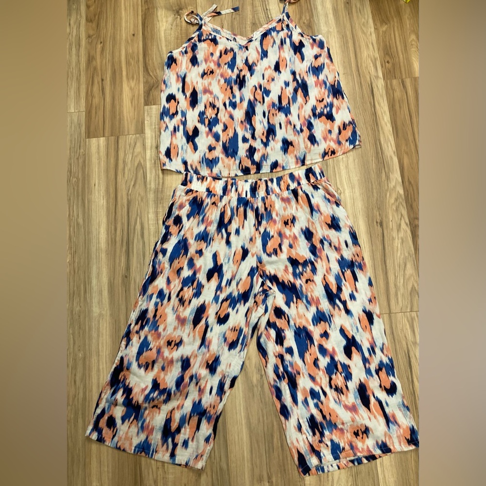 Ambrielle Women's PJ set - Blue, Pink, White